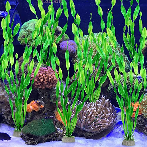 Giegxin 30 Pieces Artificial Seaweed Water Plants Plastic Fish Tank Plant Decorations Fake Seaweed Decoration For Household And Office Aquarium (Green) #TOP3
