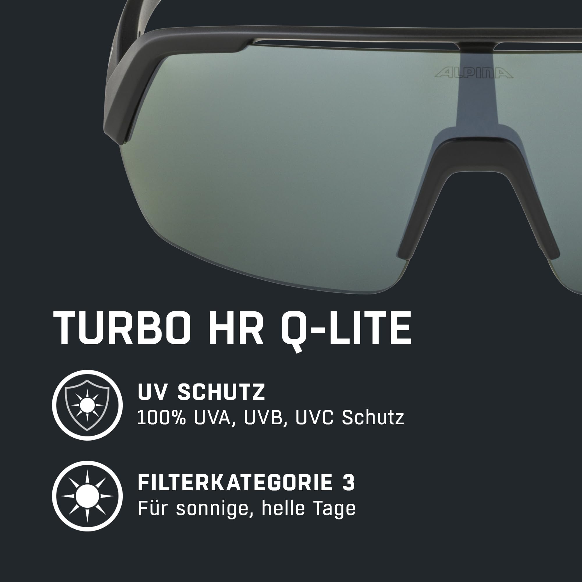 ALPINA Unisex Turbo Hr Q-lite Sonnenbrille (1er Pack)