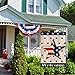 Dyrenson Home Decorative Outdoor 4th of July Patriotic Star Memorial Day Garden Flag Double Sided, Welcome Quote House Yard Flag, Primitive Garden Decorations, USA Vintage Holiday Outdoor Flag 12 x 18