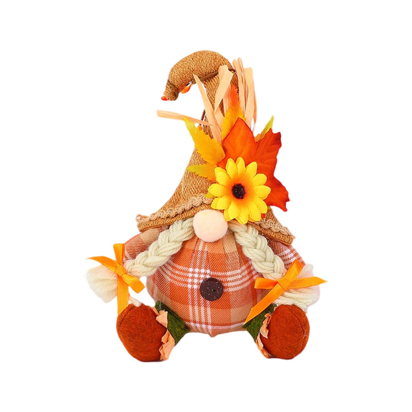 Buxuaaaa Thanksgiving Themed Cloth Scarecrows Fall Home Decoration with Sun Flower Designs Harvest Desktop Display Centerpieces Desktop Scarecrows Party Supplies