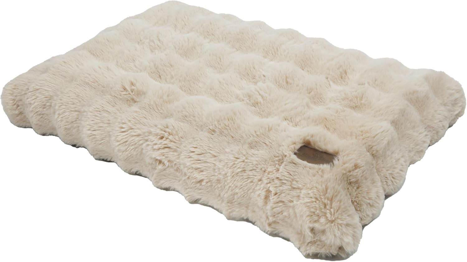 BingoPaw Dog Bed Medium Washable:Calming Crate Mattress with Removable Cover and Anti-Slip Bottom, Fluffy Anti Anxiety Water Resistant Pet Beds, Puppy Pillow Cushion Beige, 76x51x10cm