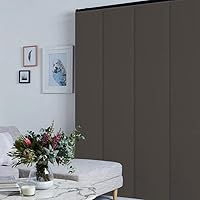 Vista 2 de LETAU - Persianas corredizas 100 opacas con riel hechas verticalmente para ventanas grandes puertas corredizas espacios abiertos y divisores