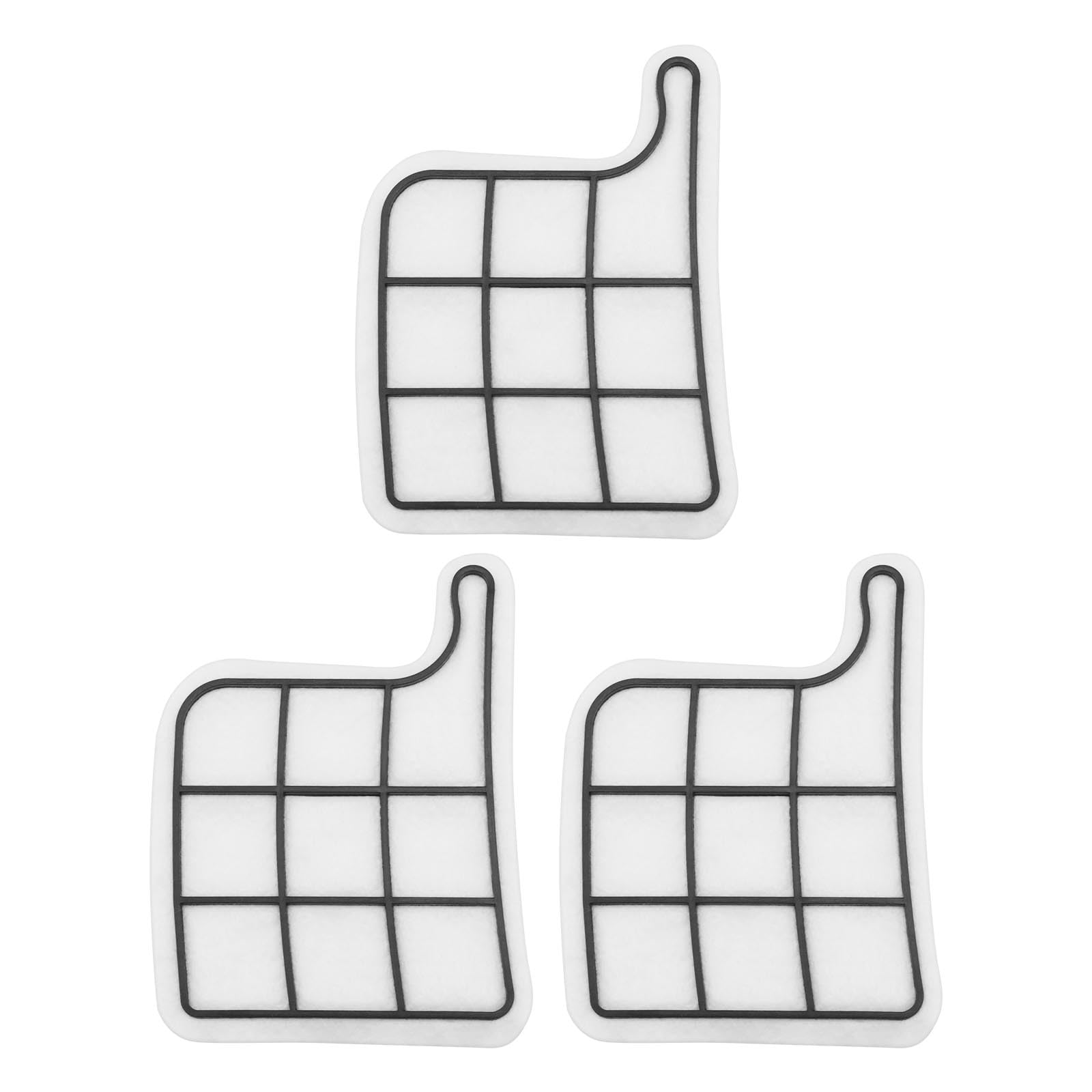 ECSiNG Pack of 3 Motor Filter Motor Protection Filter Vacuum Cleaner Cotton Filter Compatible with Vorwerk Kobold VK135 VK136 Vacuum Cleaner