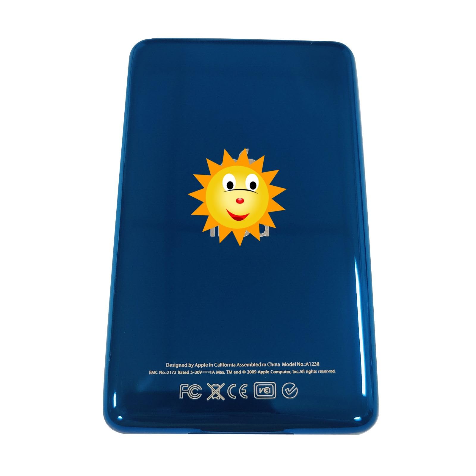 Metal Back Housing Cover Case Stainless Steel Case Back Cover for iPod Classic Video-Blue