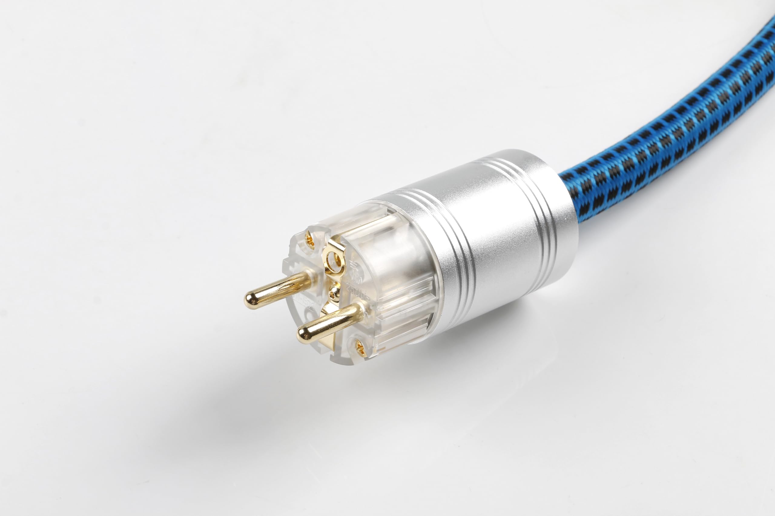 Boaacoustic HiFi Stromkabel, Audiophile High End Netzkabel,Schuko-Stecker-auf-Buchse-Stromkabel EU-Stecker für DVD/Verstärker/Decoder/Subwoofer/AMP -1M