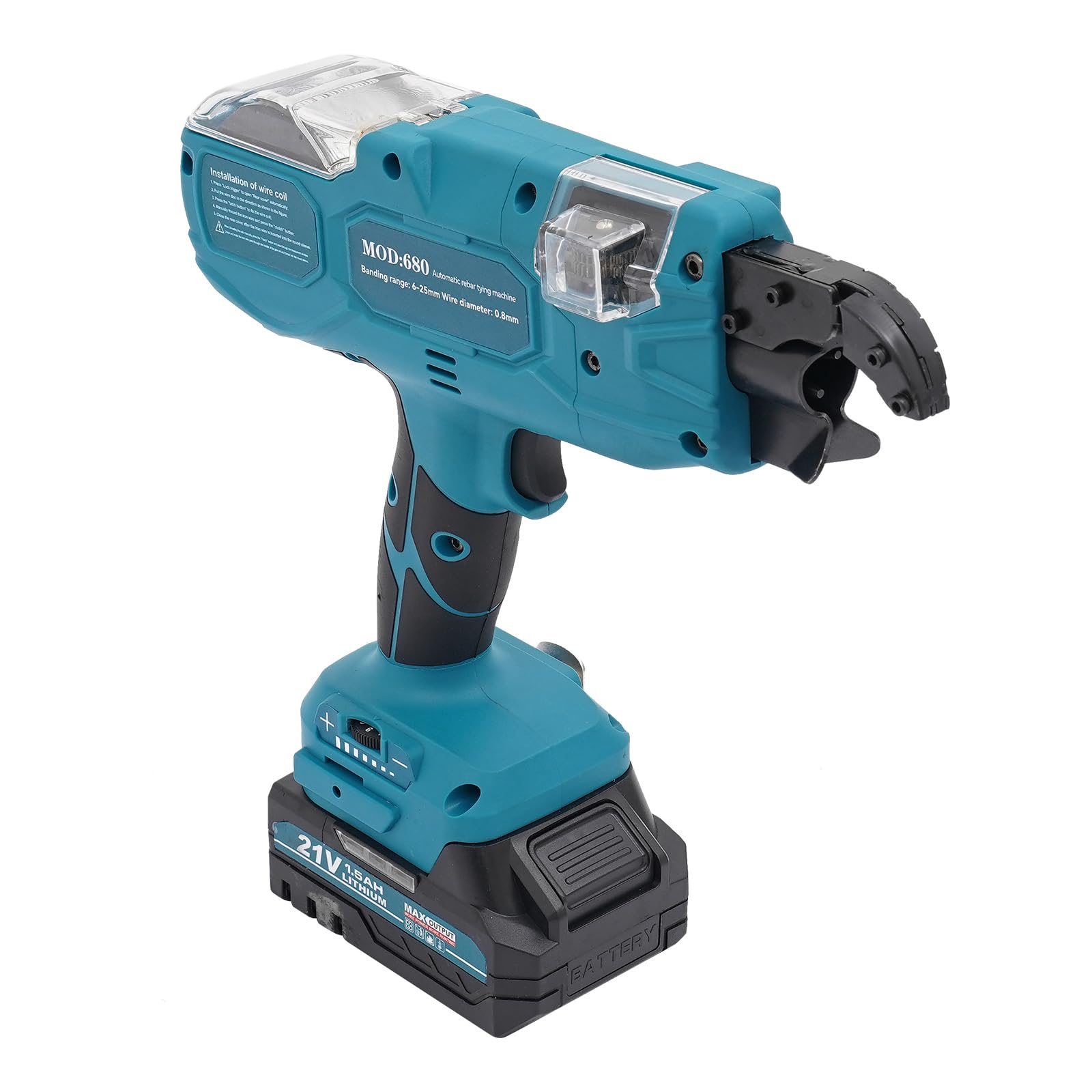 Rilegatrice automatica, 6-25 mm, con blocco di commutazione, blu e nero
