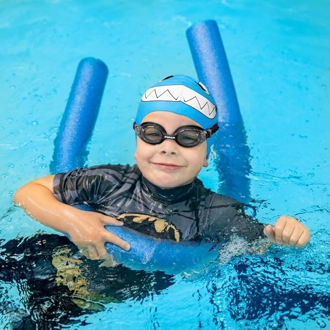 FORZA Lunettes de Natation pour Enfants | Verres Anti-Buée et Protection UV | Lunettes de Natation Étanches pour les Jeunes Nageurs