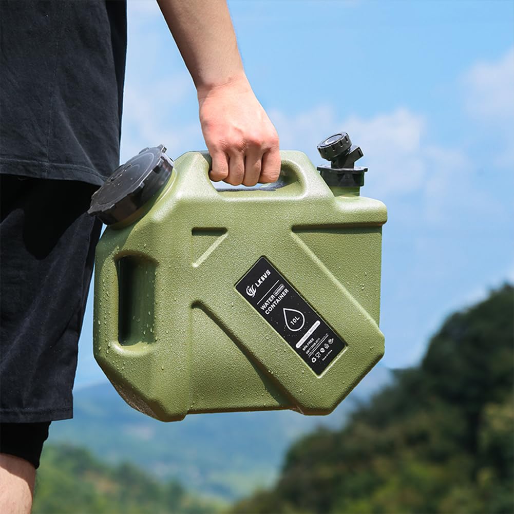 Bidon Eau avec Robinet 5L-20L Réservoir Eau Potable Jerrican Alimentaire HDPE sans BPA Anti-Fuite Camping