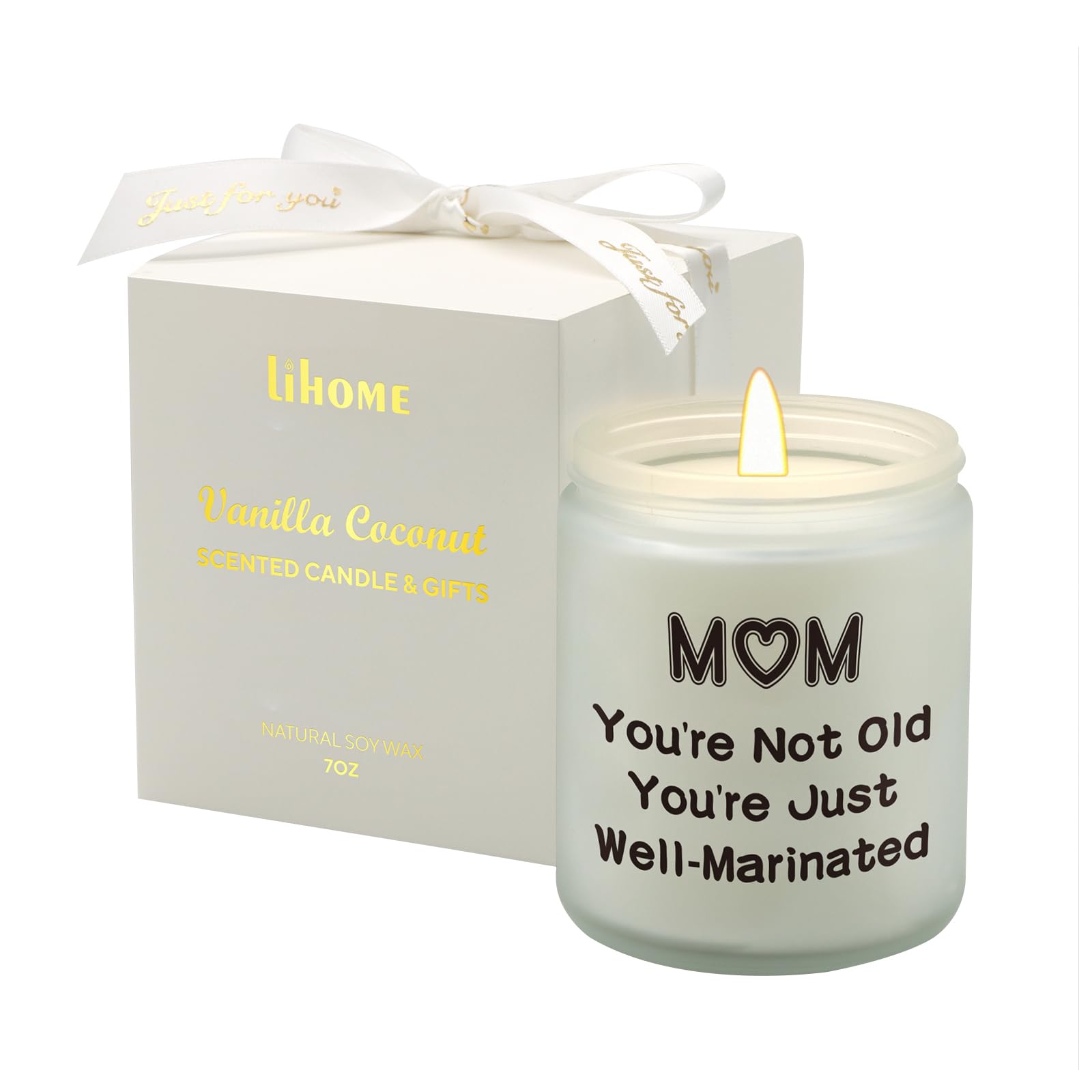 Birthday Gifts for Mom - Best Mom Gifts from Daughter Son, Funny Birthday & Mothers Day & Thanksgiving & Christmas Gifts, Vanilla Coconut Candles(7oz)