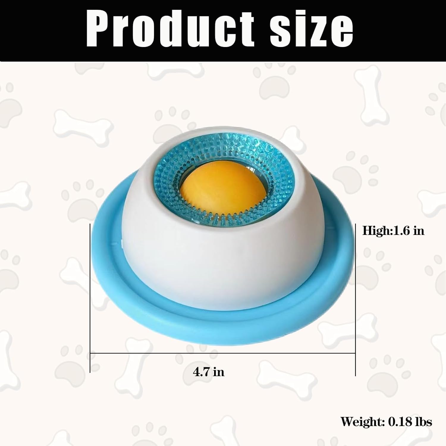 Pet Lick Bowl for Dogs Cats, Liquid Food Slow Feeder, Dog Licks Roll Ball, Non-Slip Licking Bowl Enrichment Toys for Dog — view 2