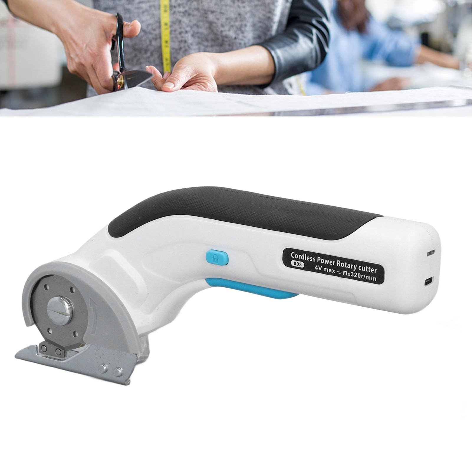 Forbici Elettriche Senza Fili Design Ergonomico con Interruttore di Blocco di Sicurezza per Tagli Lisci, per Utenti Mancini (320 giri/min)