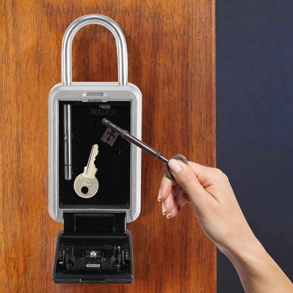 Candados con código, candado, cerraduras combinadas, cerradura codificada for equipaje, candado con código, caja de llaves Seguridad segura de 4 dígitos Almacenamiento al aire libre Caja de llaves Tit