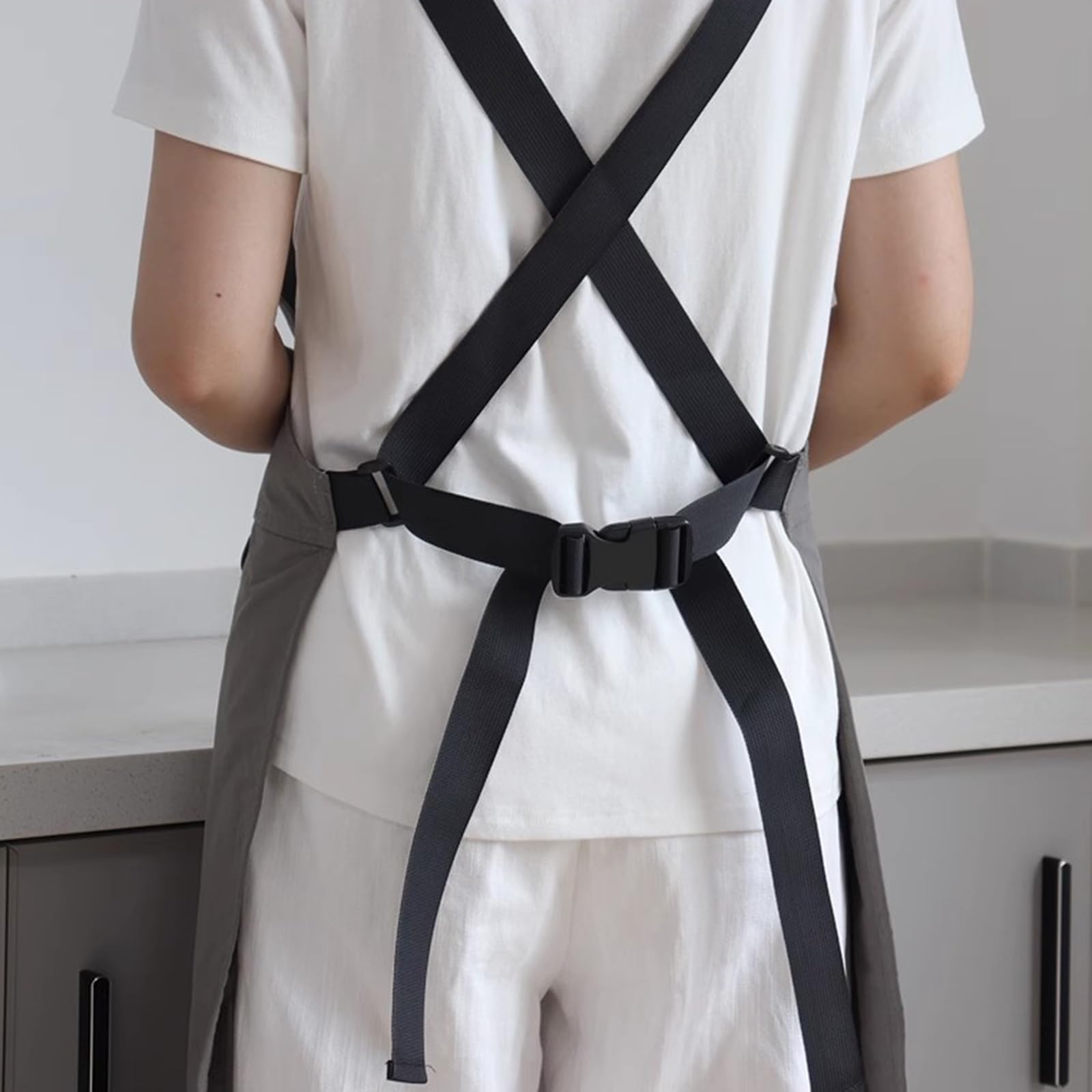 Tabliers pour Hommes Femmes, Tabliers De Travail avec Sangle Réglable Et 2 Poches, Tablier pour Cuisine Artiste Peinture Beige,One Size
