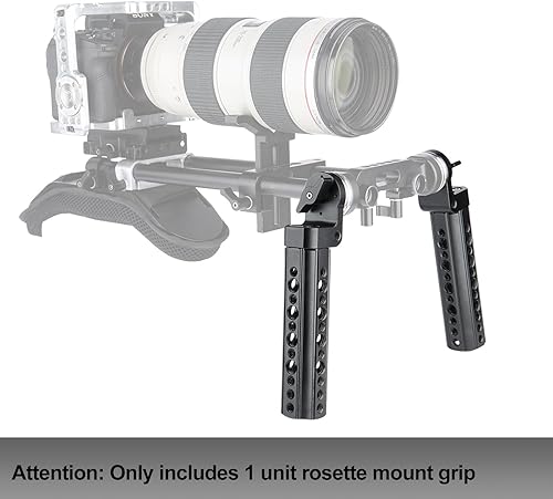 Miniatura 2 de NICEYRIG Rosette Mount Grip Empuñadura para rosca ARRI M6 para sistema de bloque de riel de hombro DSLR de 0.591 in