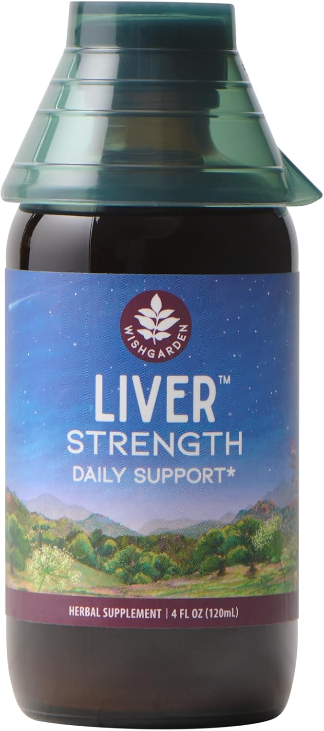 WishGarden Herbs Liver Strength Tonic - Plant-Based Herbal Liver Support Supplement with Burdock, Dandelion Root & Yellow Dock Root, Supports Liver Cleanse Detox & Repair, Healthy Liver Function, 4oz