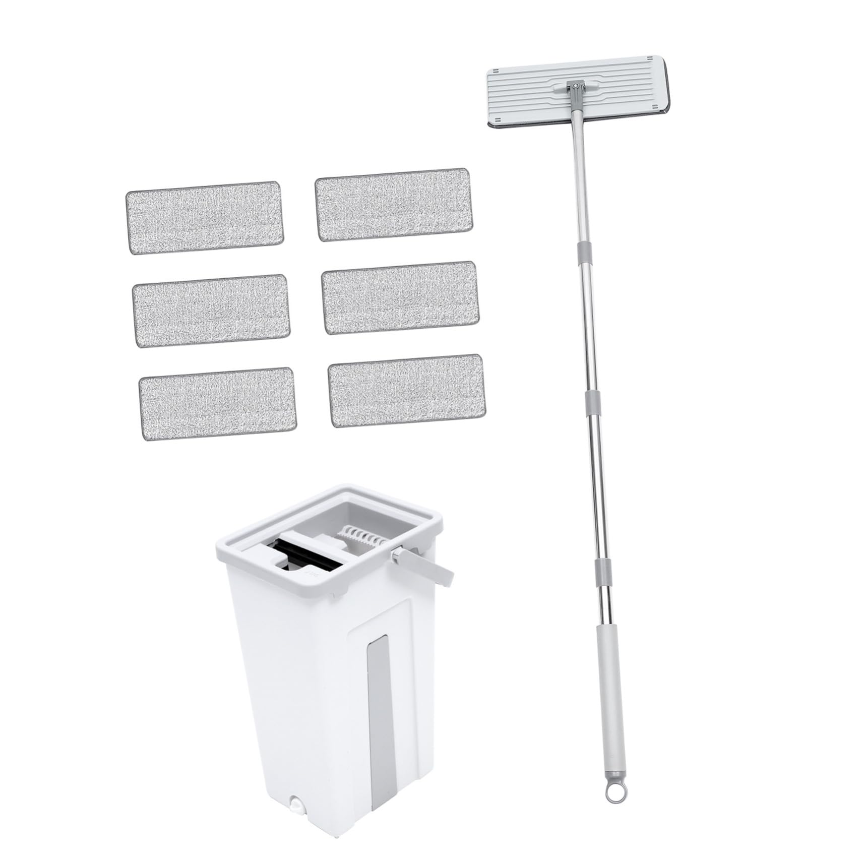 Rotierender Mikrofaser Wischmopp Satz Mit Eimer Langlebiger Edelstahlgriff Praktische Reinigung Für Haushalt Und Böden Staub Und Nassmopp Für Laminat Fliesen Parkett Geschenk Für Haushalt