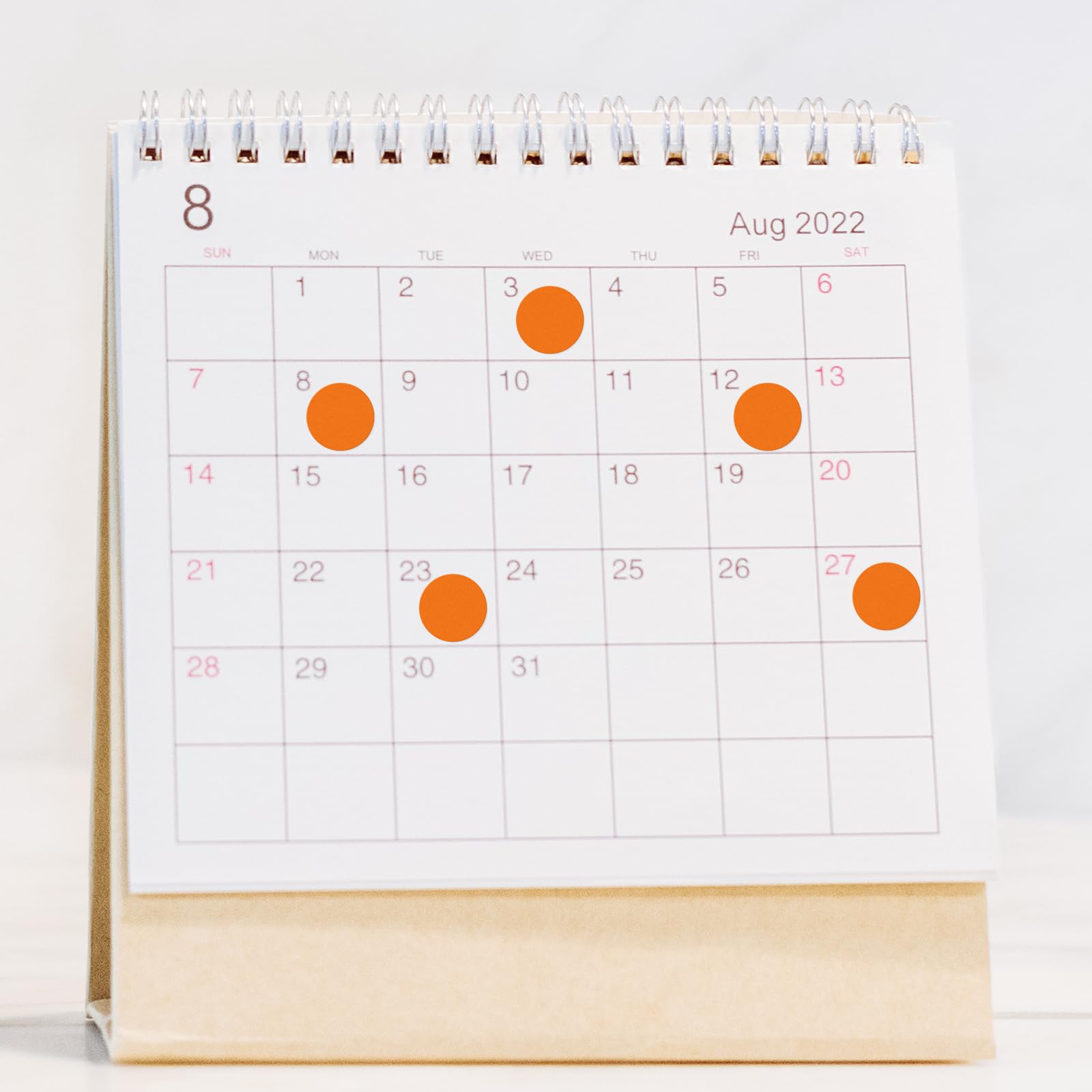 Round Stickers Orange 13mm Circle Labels with Color Coding Dot Sticker Waterproof Removable Roll of 2000, Small - Image 2