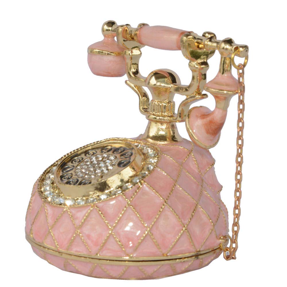 Statua moderna - Decorazione astratta per la casa e da tavolo per soggiorno, camera da letto, bagno, ufficio, scaffale, sculture, statue, ornamenti, statuette da collezione, rosa antico telefono