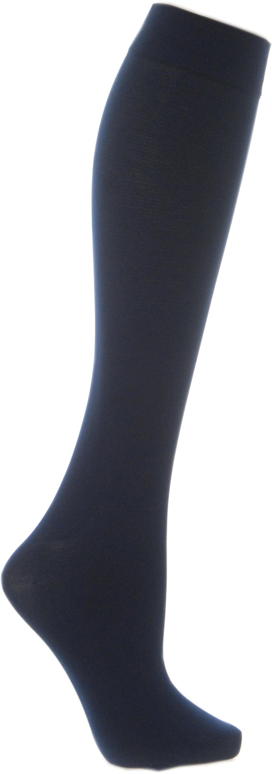Cosyfeet Women's Navy Extra Roomy Opaque Knee Highs 80 Denier - One Size Fits All