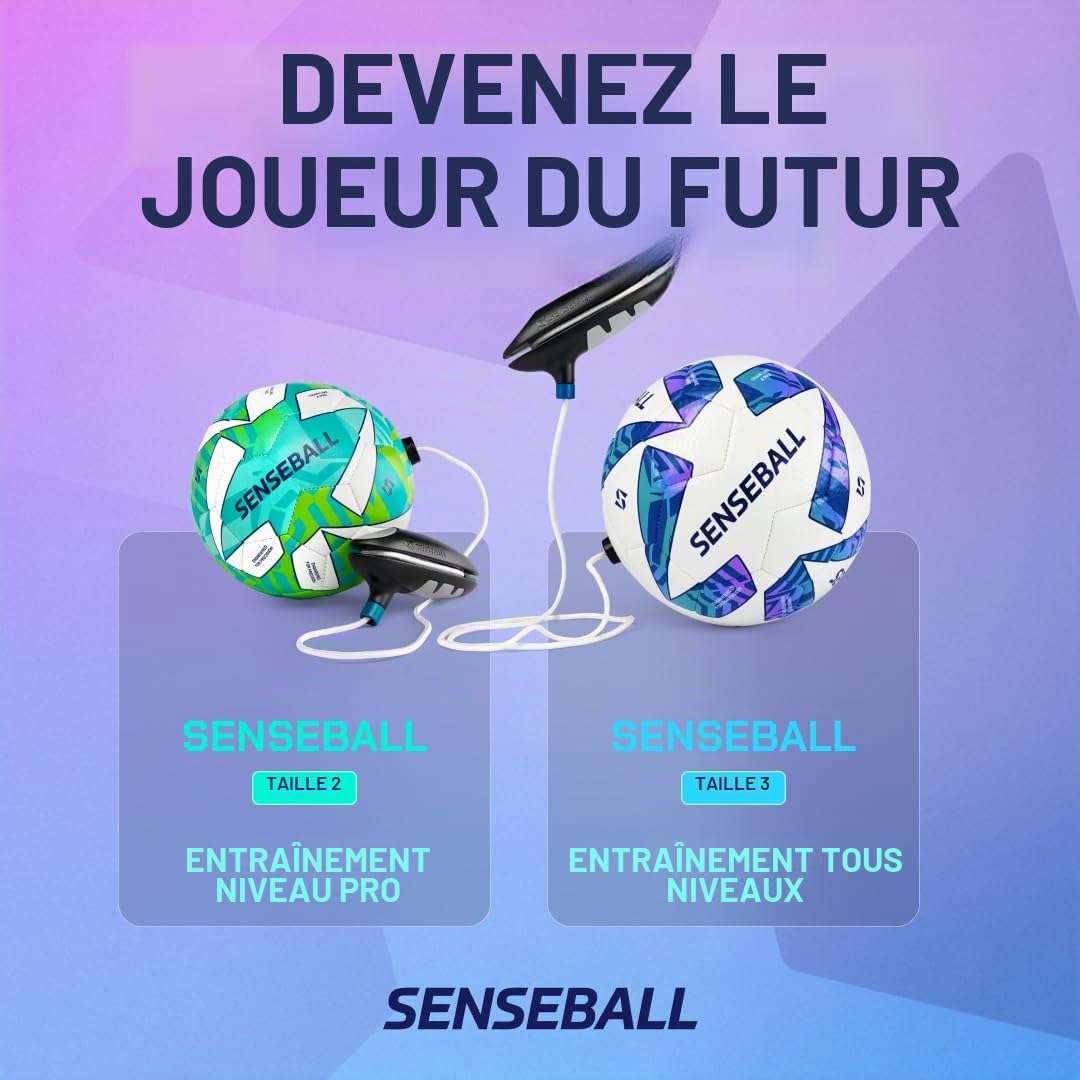 SenseBall Ballon d’Entraînement Football + App Mobile | Ballon Foot Enfant Pro | Améliore Coordination, Technique & Contrôle | 50+ Vidéos Cognitives Pros