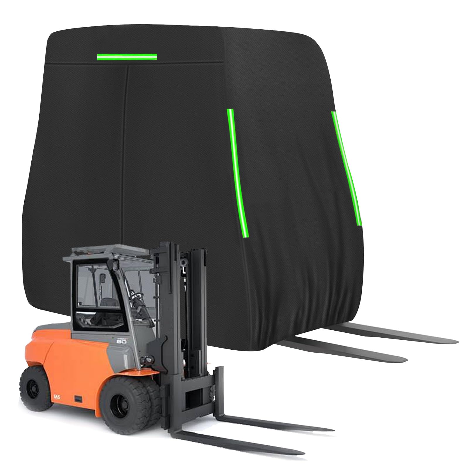 Telo Per Carrello Elevatore, Telo 420d Per Carrello Elevatore, Telone Per Carrello Elevatore Adatto A Tutti I Carrelli Elevatori Fino A 3628 Kg, Pioggia, Neve, Polvere, Foglie, Protezione Uv
