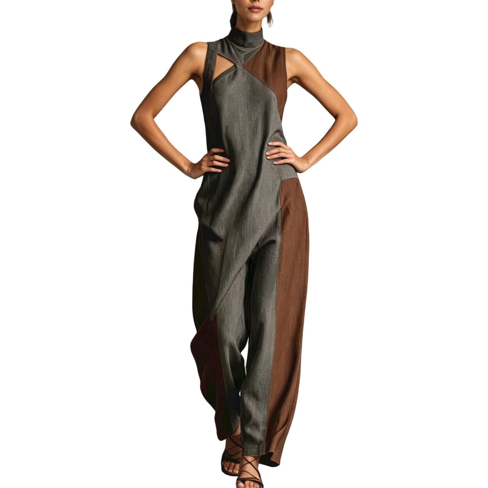 Robe d'été colorée longue fluide style bohème chic décontracté - 5