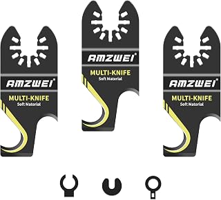 3PCS Hook Knife Oscillating Multi Tool Blades, Triped-Edge Push Pull Scraper Multitool Saw Blades for Roofing Shingles, PVC Floor Carpet, Cardboard Cutting