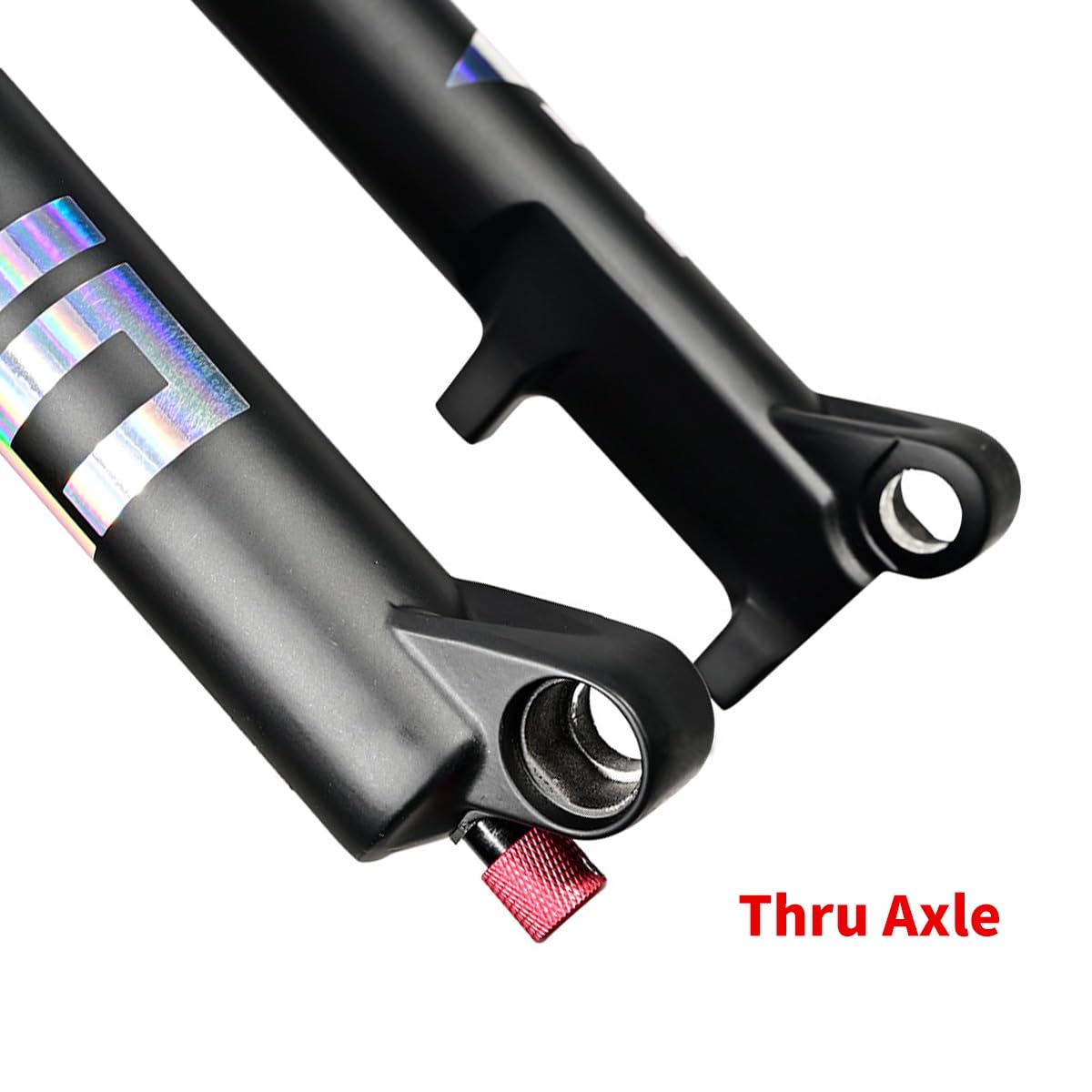 Forcella per Mountain Bike Forcella A Sospensione Air 27.5/29er Corsa 100 Mm Forcella MTB Perno Passante 100x15mm 1-1/2" Conico Blocco Remoto per Biciclette AM/FR/XC