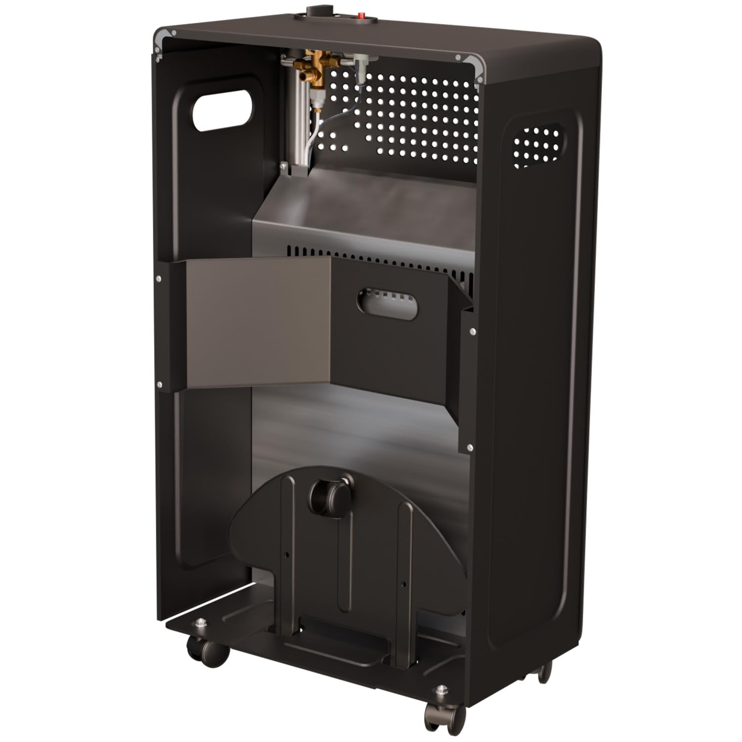 Tronitechnik® Heizgerät 4200 Watt 3 Stufen Gasheizofen Gasheizgerät Gasheizer Keramik Gasofen Gasstrahler für Gasflasche Propangas Heizer, Heizung inkl. Gasdruckregler mobil energiesparend