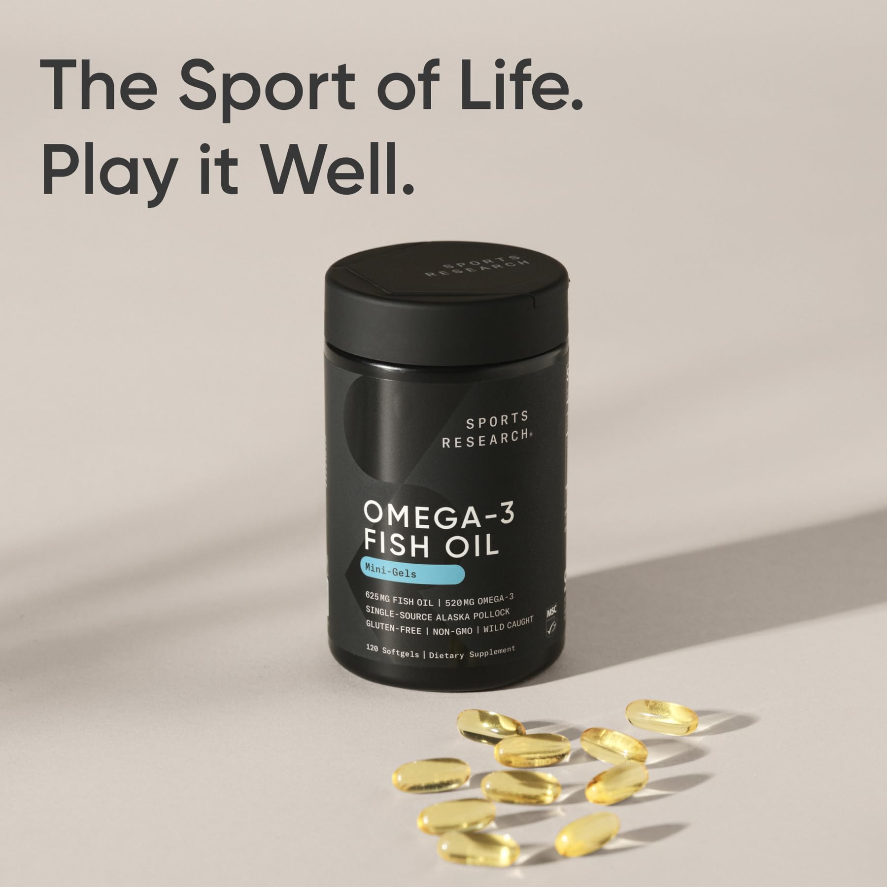 Sports Research® Omega-3 Fish Oil Minis from Wild Alaska Pollock, 120 Count — Amazon image 8