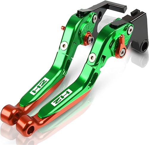 Miniatura 9 de for Kawasaki H2 H2R 2015 2016 Motorcycle Brake Clutch Levers Adjustable Folding Extendable CNC Accessories with Logo Lever (Color : 10)