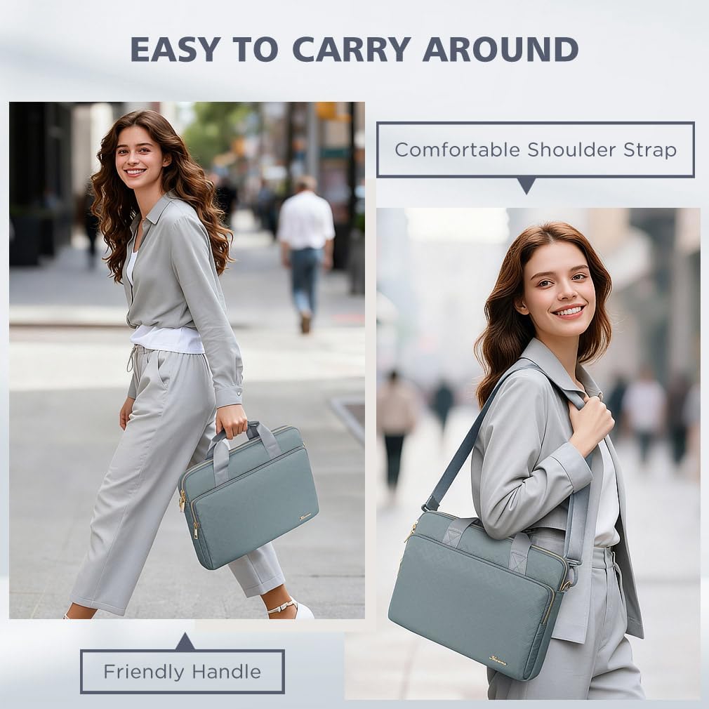 KIZUNA Laptop Sleeve Case 15.6 Inch Computer Shoulder Bag for for MacBook Air 15 M2/Pro M1 M2 Max/16 Dell Pro 16 Plus/16 Lenovo Legion Slim 5i Gen 8/16" IdeaPad Slim 5/Gaming 3i/ThinkPad X9 15