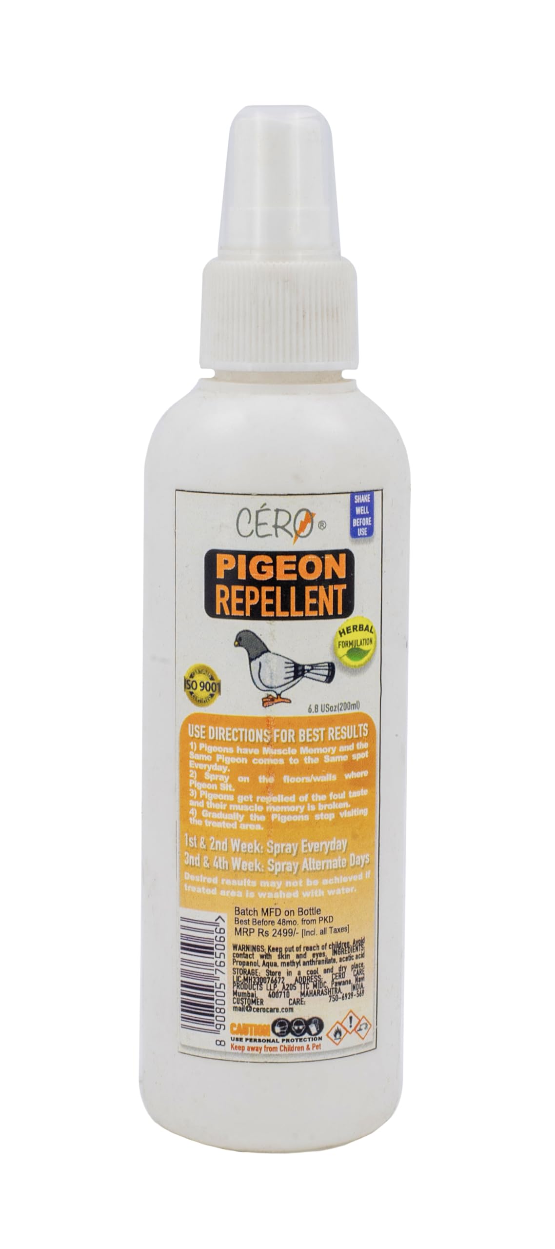 CERO ® Pigeon Repellent (190 ml) (B09QGRVFXM) Amazon Price History, Amazon Price Tracker