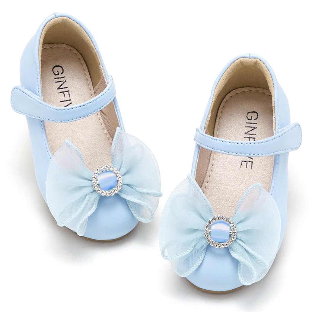 GINFIVE Toddler Girls Dress Shoes Little Girls Mary Janes Ballerina Flats Shoes Toddler