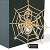 24K Gold Plated Crystal Studded Hanging Ornaments for Christmas Tree Christmas Spider Miracle Decor The Tradition of Tinsel Legend Spider on Web Ornament