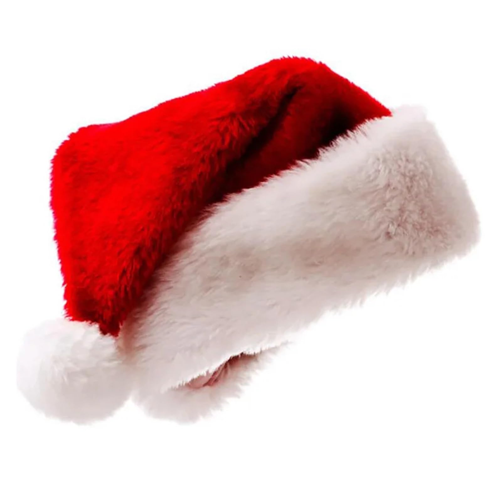 Cappello natalizio in peluche per adulti e bambini, cappello rosso Natale