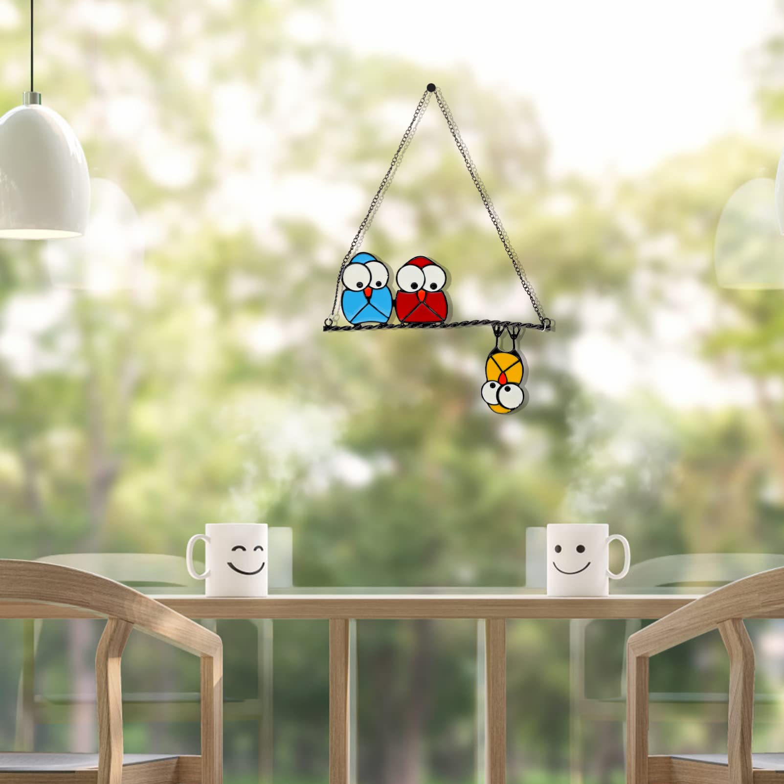 Amosfun 2 Pz Decorazione Della Gabbia Per Uccelli Leggero Gufo Artificiale Gufi Solare Arredamento Iridescente Decorazioni Impiccagioni Fioriere Filo Macramé Piante Viti Ferro Da Stiro