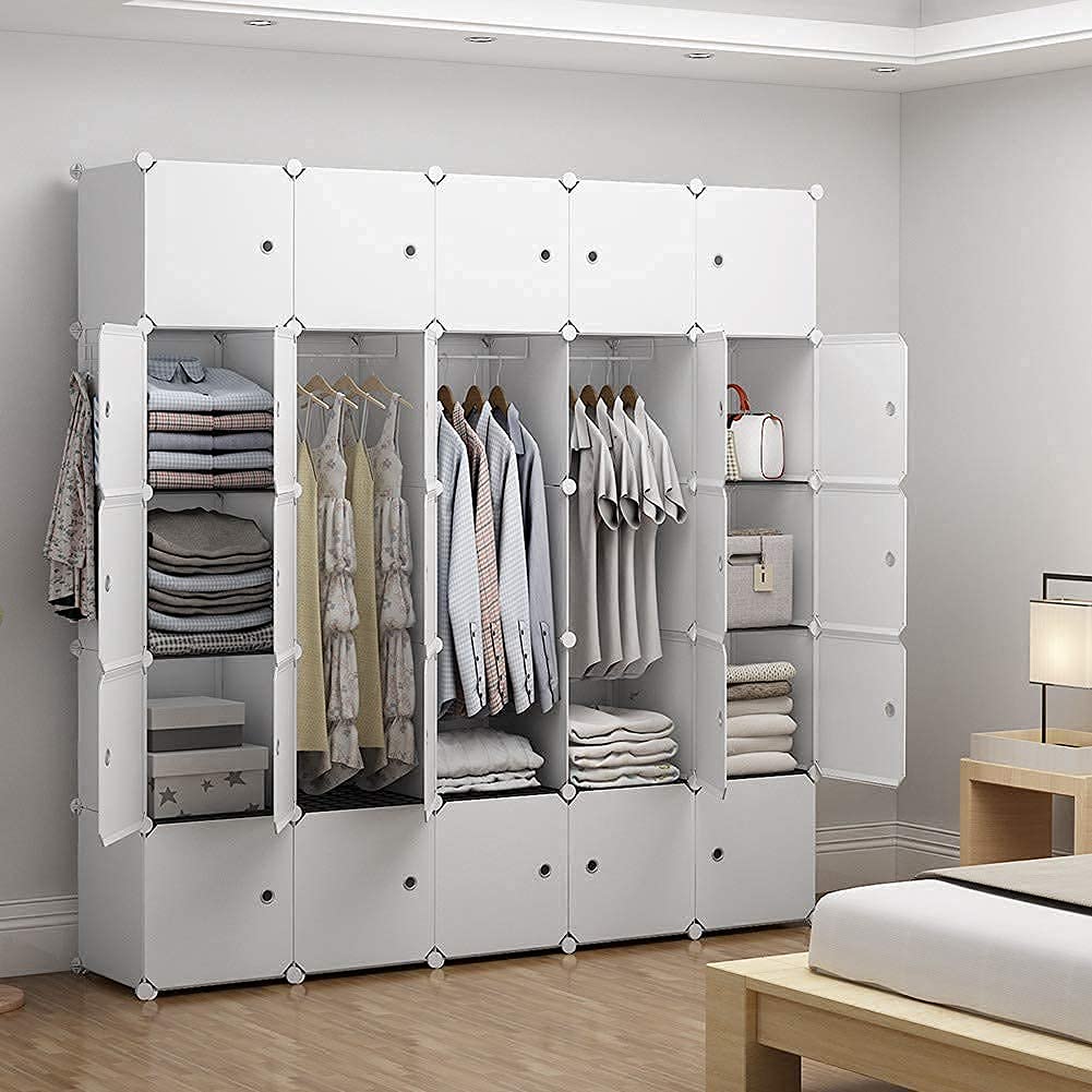 GEORGE&DANIS Portable Wardrobe Closet Cube Storage Cube Organizer Cube Shelf Armoire Bedroom Dresser