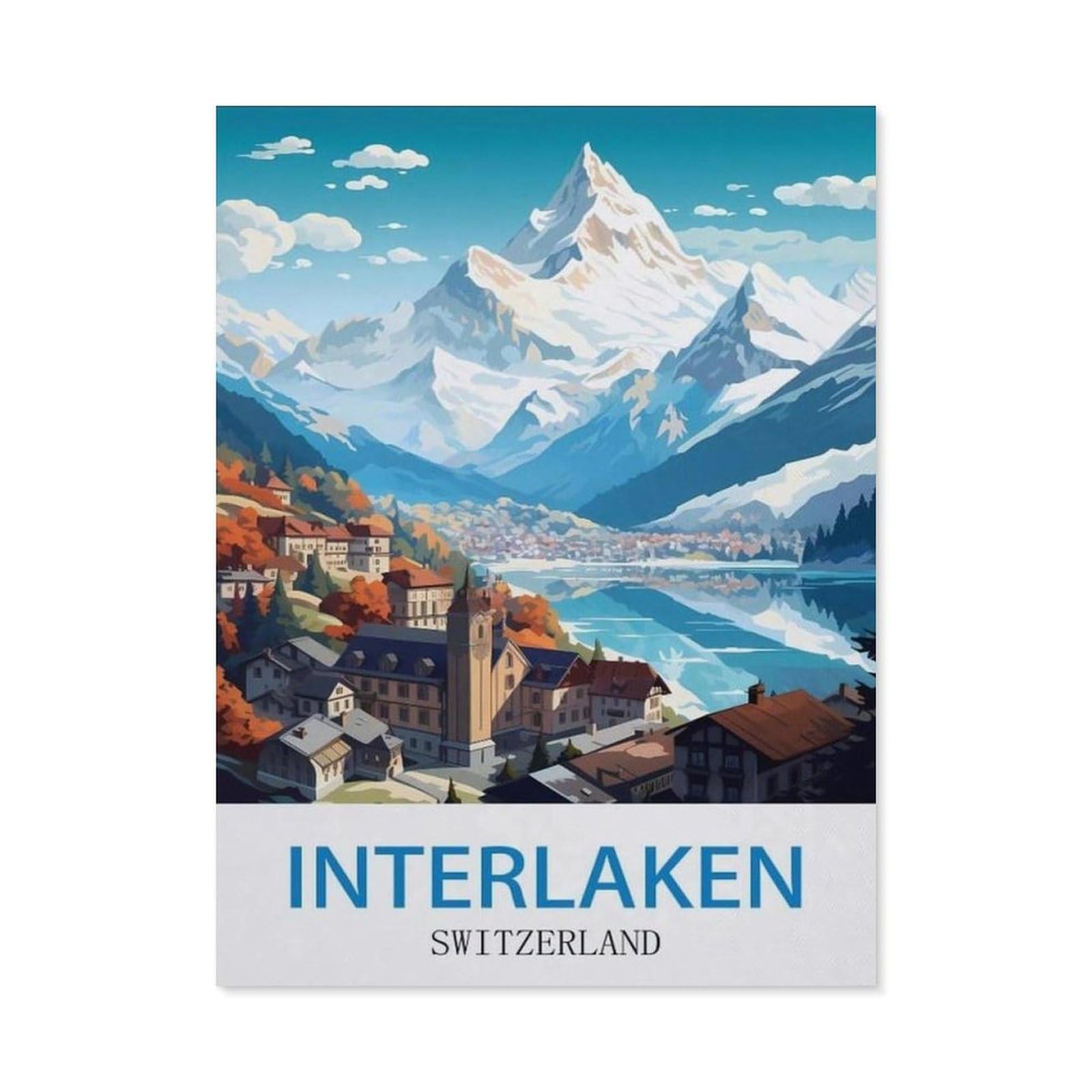 BEAYODKP 5D Diamond Painting Set ，Interlaken Switzerland