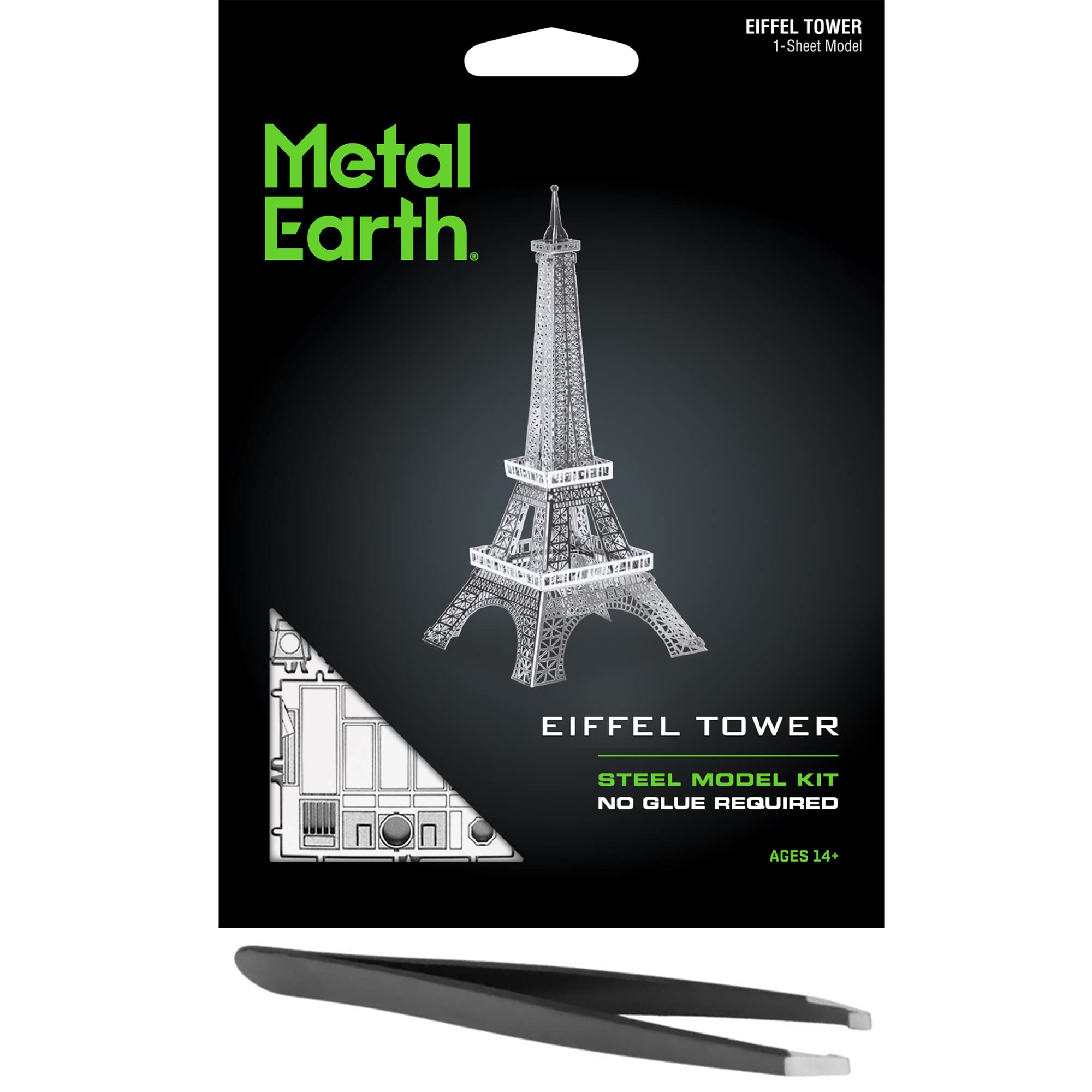 Metal EarthEiffel Tower 3D Metal Model Kit Bundle with Tweezers Fascinations