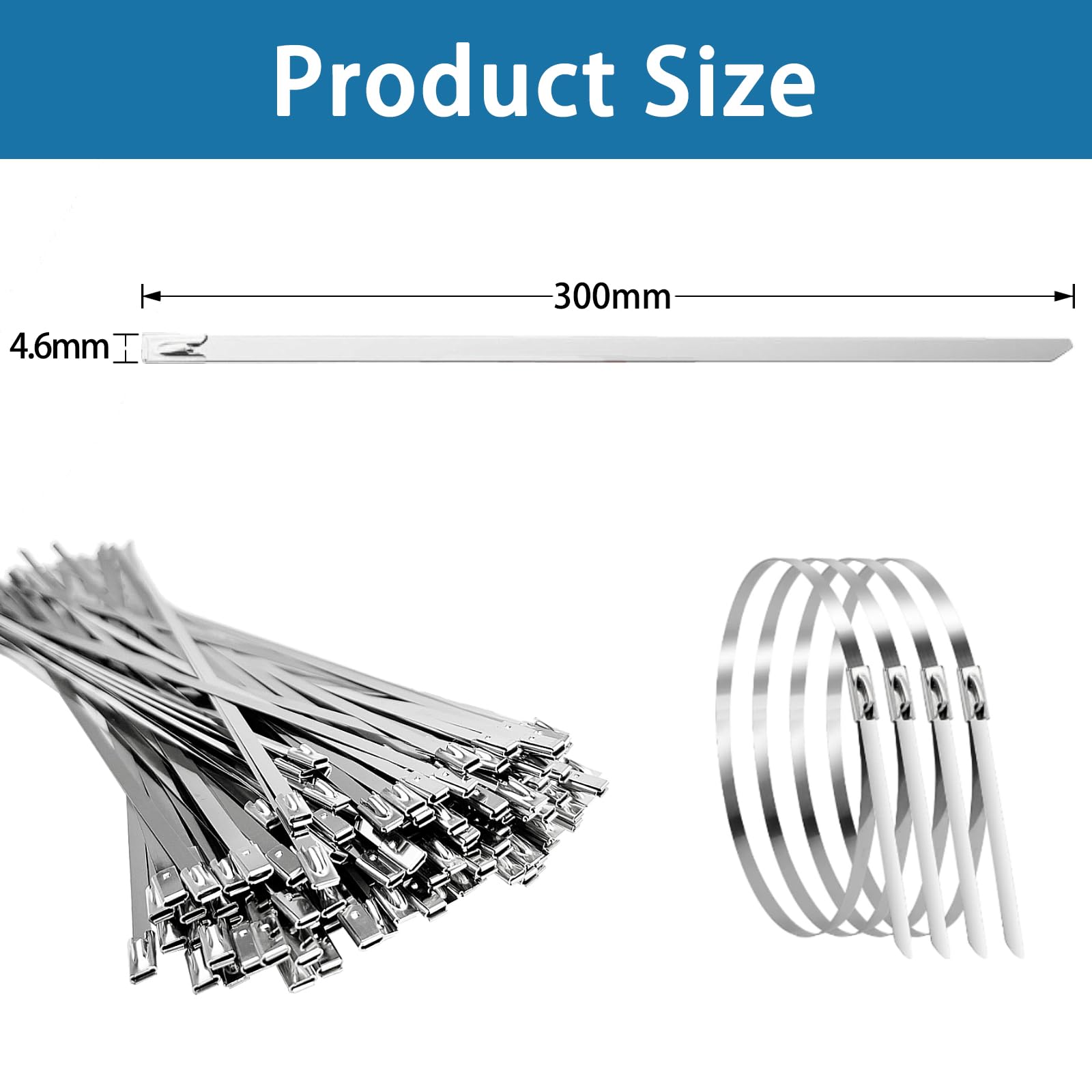 120PCS Metal Cable Ties - Image 2