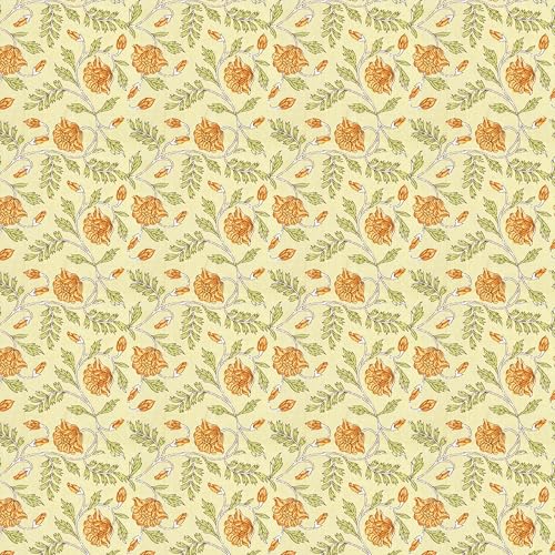 Image of BLOCKS OF INDIA Hand Block /Batik Print Rectangular Table Cloth for 6 Seater Dining Table 100% Pure Cotton 60 Inch x 90 Inch Green GAD Floral