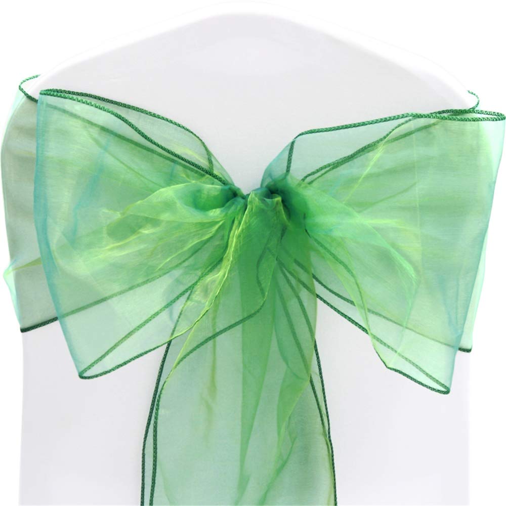 Time to Sparkle Pack of 60 Organza Sashes 22x280cm (Green Shimmer)