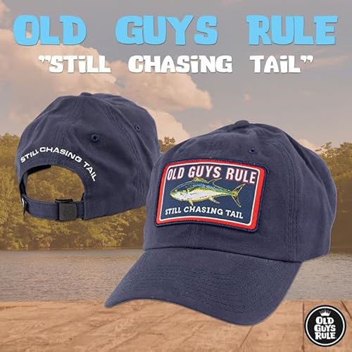 Old Guys Rule Men'S Baseball Cap, Still Chasing Tail - Gift For Dad, Grandpa, Husband, Father'S Day, Birthday, Holiday - Funny Novelty Hat For Fishermen, Outdoorsmen, Fishing Season, Summer thumb #1