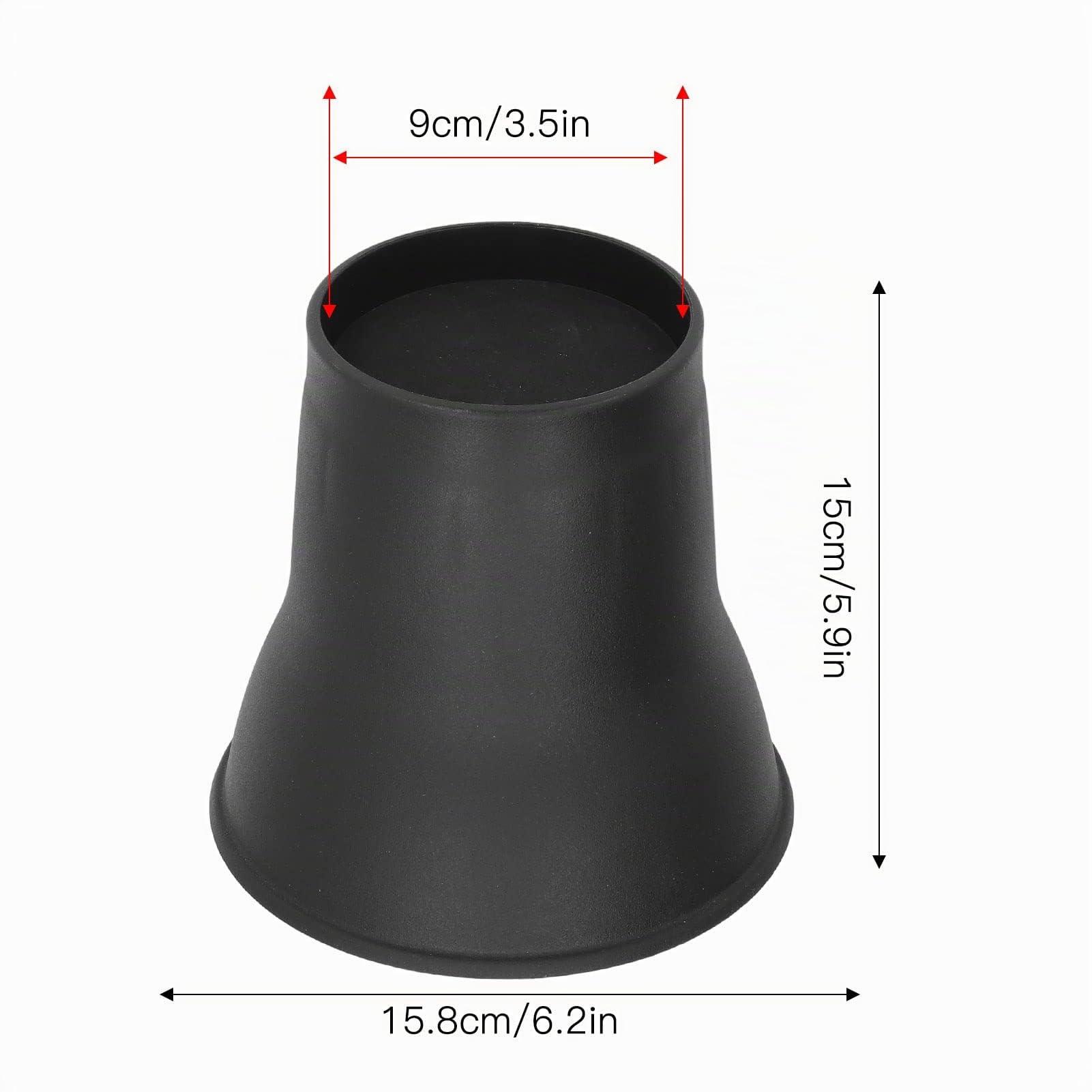 Ejoyous Elevadores de Cama de 6.0 in, Elevadores de Muebles Resistentes, 4 Paquetes de Patas de Elefante, Elevadores de Cama Redondos con Almohadillas Antideslizantes, para Elevar la Cama