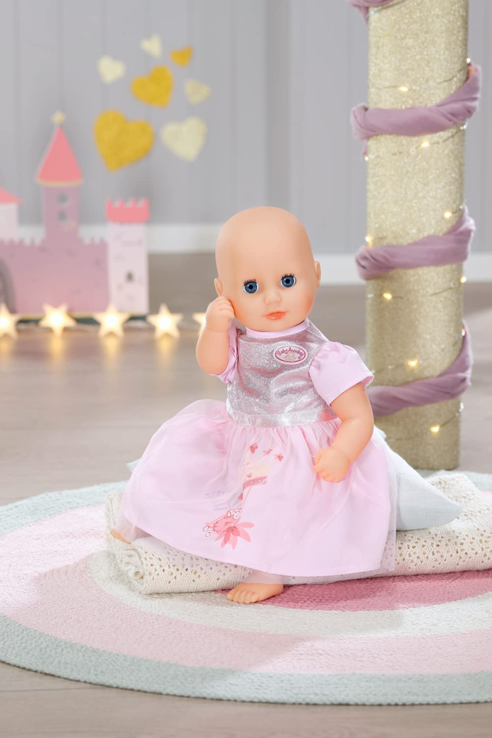 Baby Annabell 707159 Sweet Princess Themed Fit Little 36cm Dolls-Suitable for Children Aged 1+ Years-Includes Dress and Clothes hanger-707159