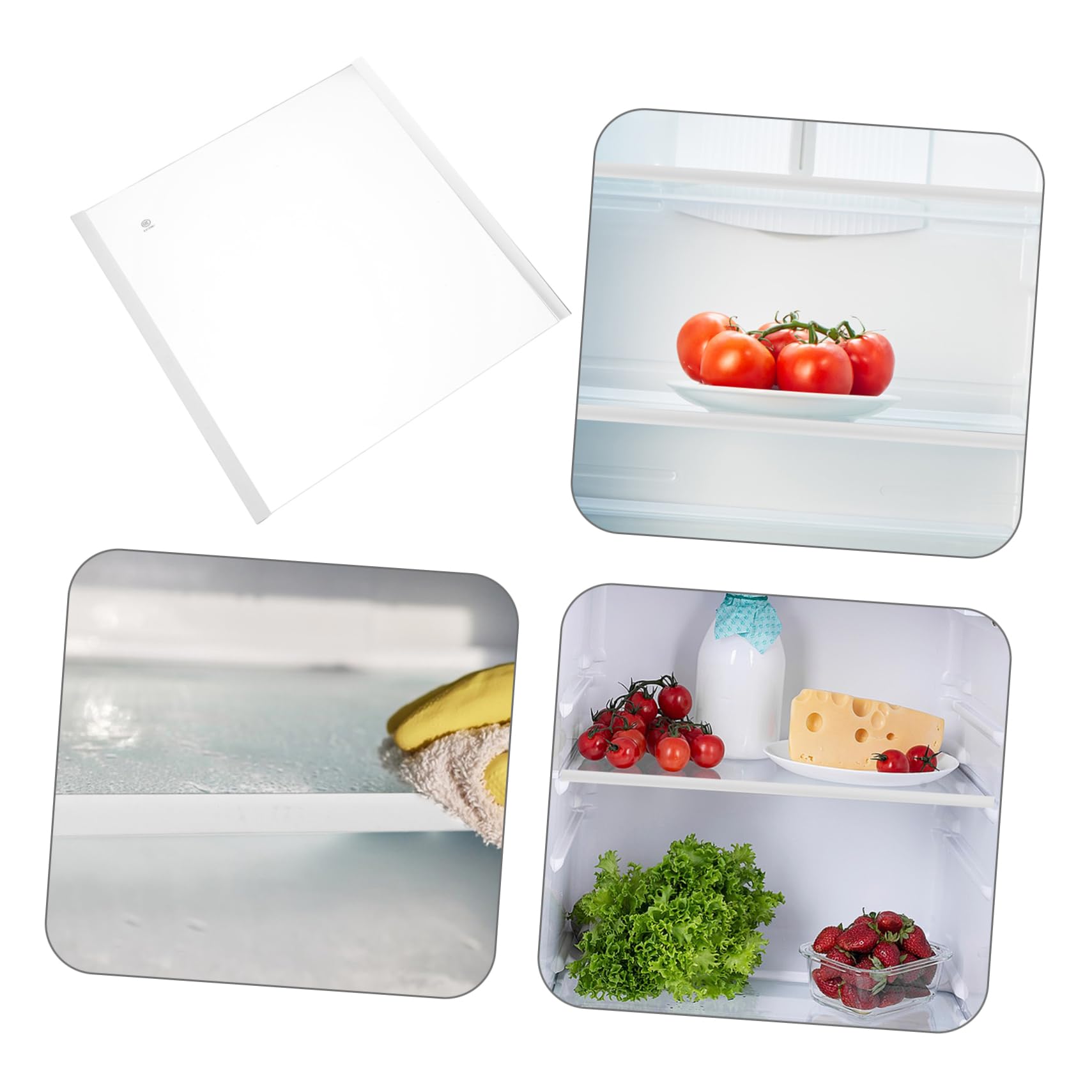 Ripiano in Vetro per Refrigeratore, Divisorio Interno Robusto e Facile | Vetro Temperato e Lega, Installazione Semplice, per Casa e Ufficio, Organizza Cibo