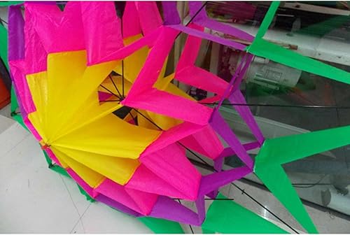 Miniatura 4 de Cometa tridimensional 3D hermosa flor color cometa hecha a mano mosca para los muchachos