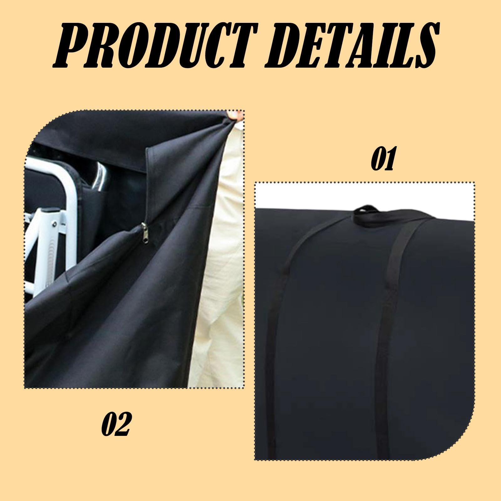 Generic Bolsa Organizadora para Sillas de Ruedas Plegables, Estuche de Almacenamiento, Bolsa de Viaje para Andadores Y Viajes de Camping, Longitud 100 Cm