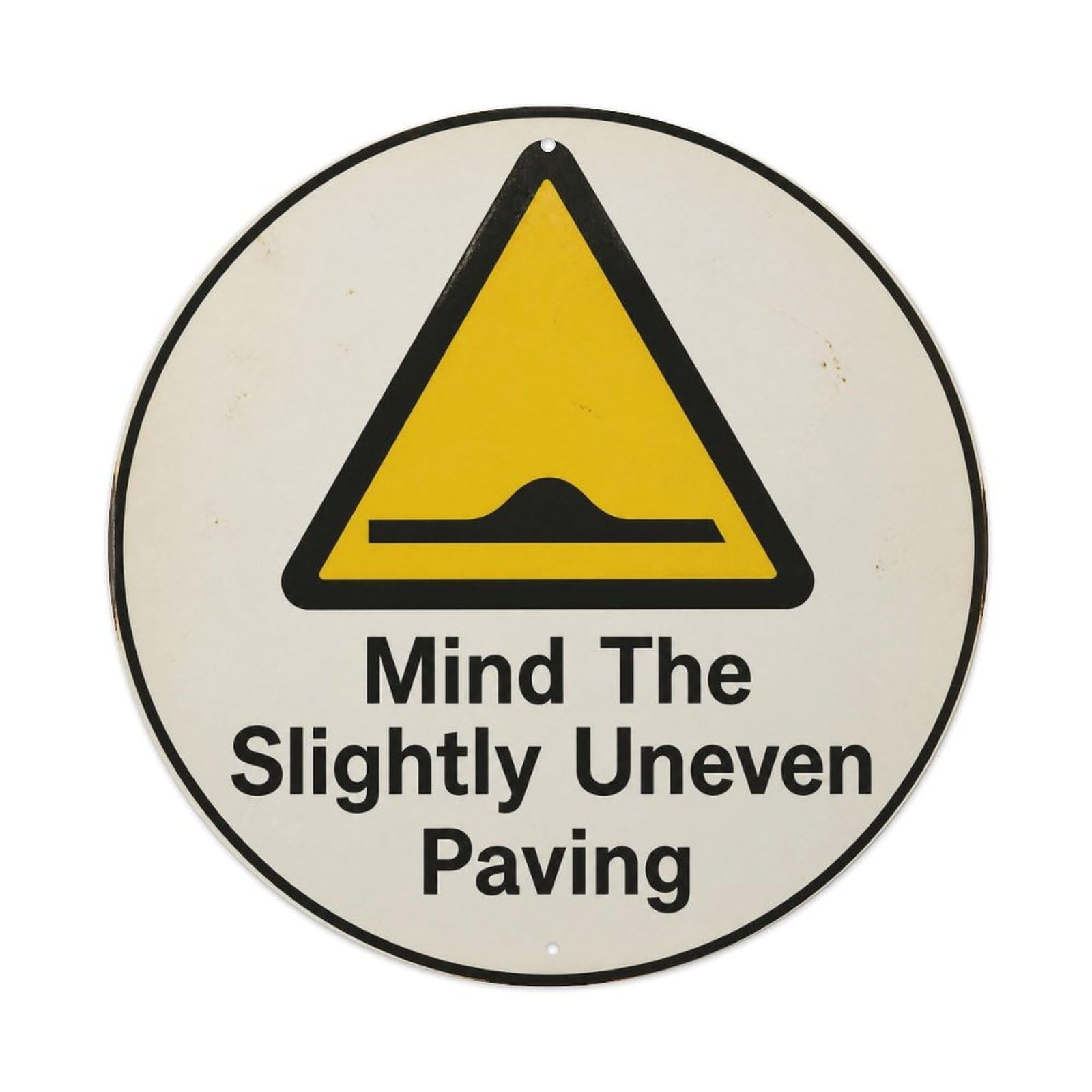 Olyhtr 8X8inch Classic Style Caution Humor Polite Warning British Screenprint Icon Metal Tin Sign